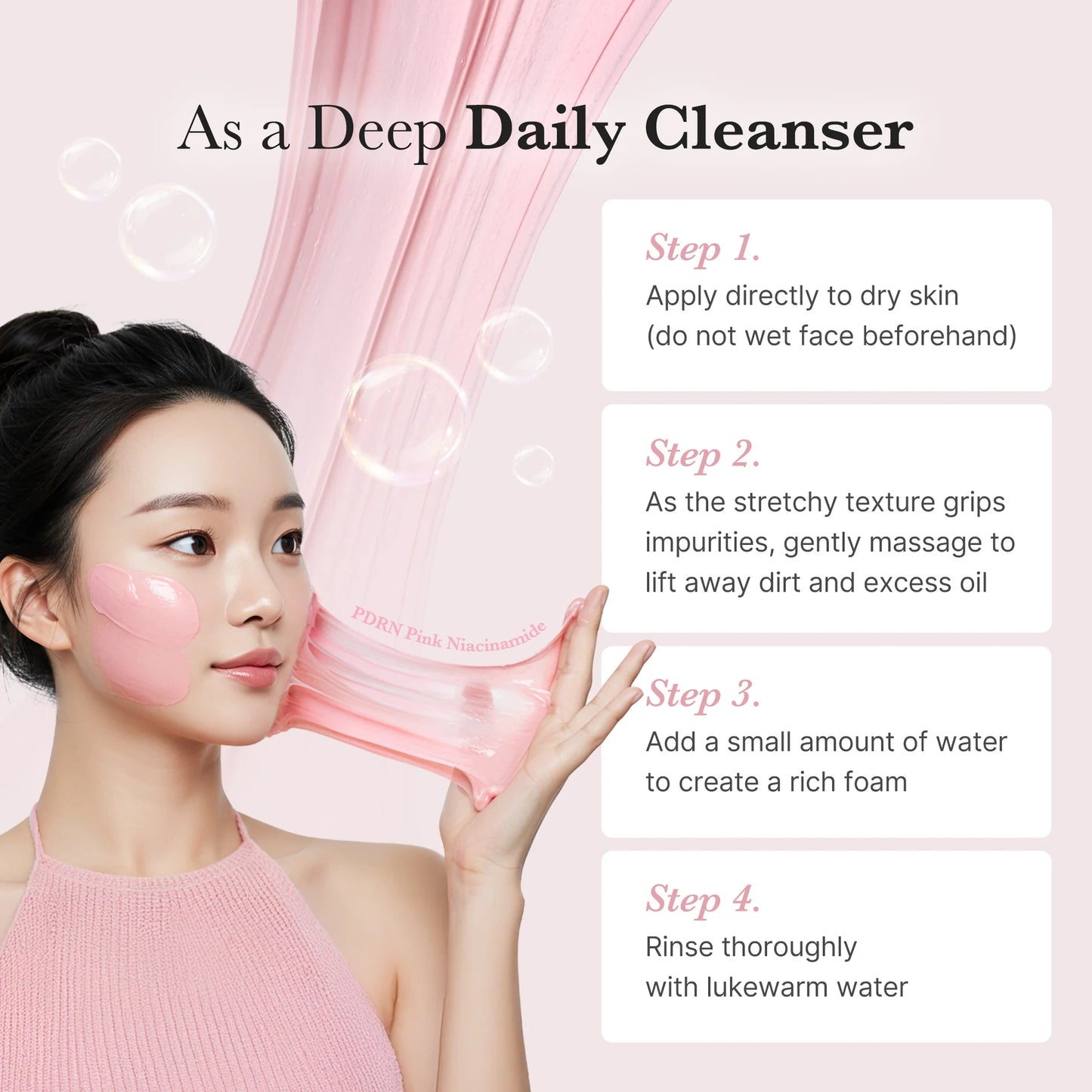 PDRN Pink Niacinamide Whip Cleanser