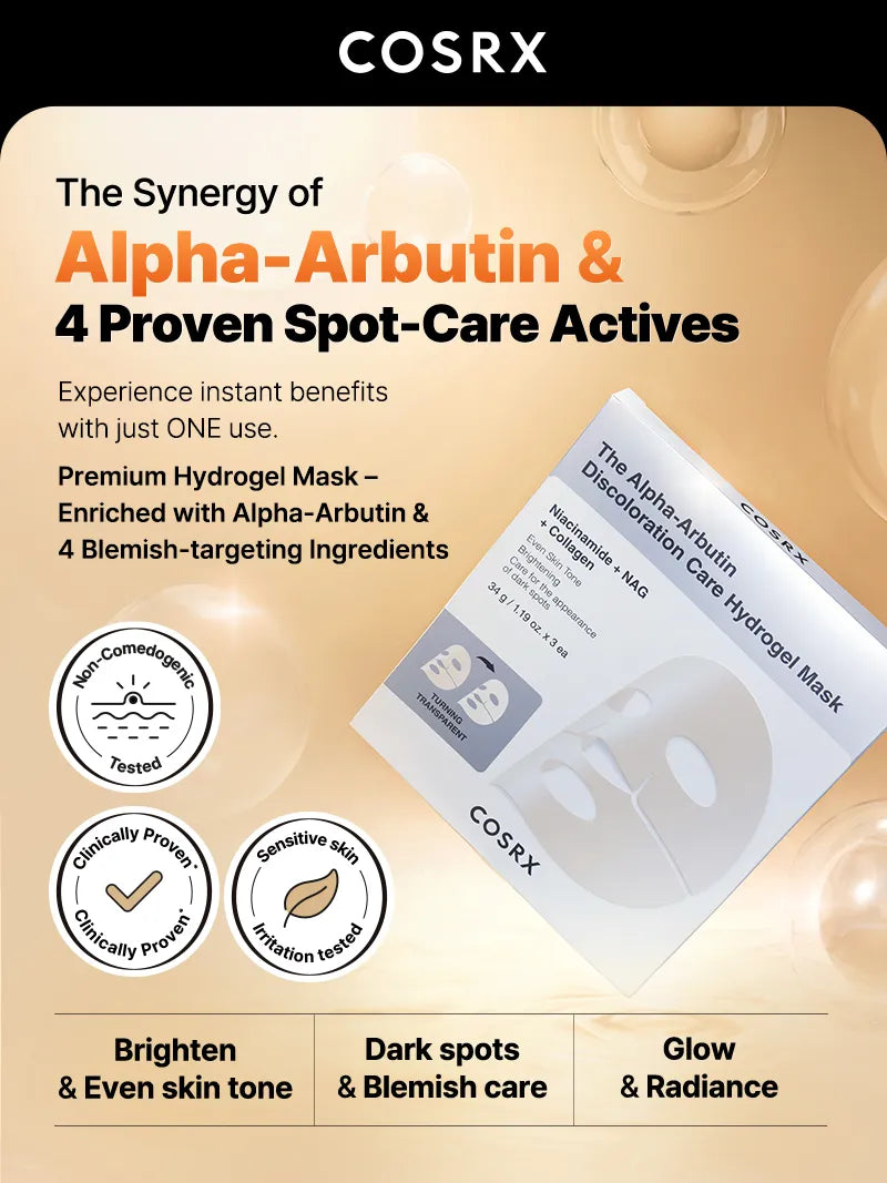 The Alpha-Arbutin Discoloration Care Hydrogel Mask